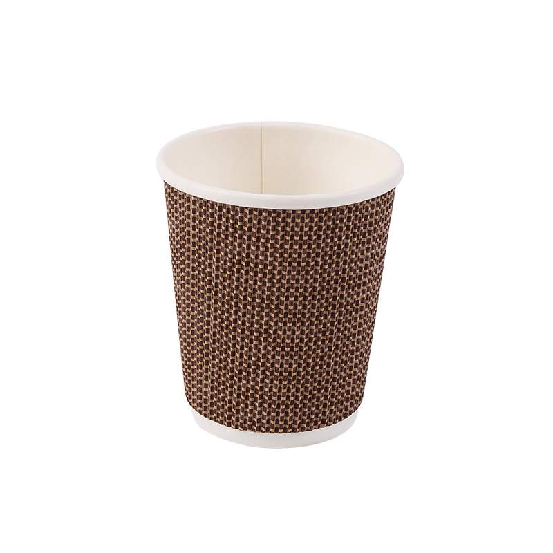 8oz Gelas Kertas Bergelombang Biodegradable Sekali Pakai