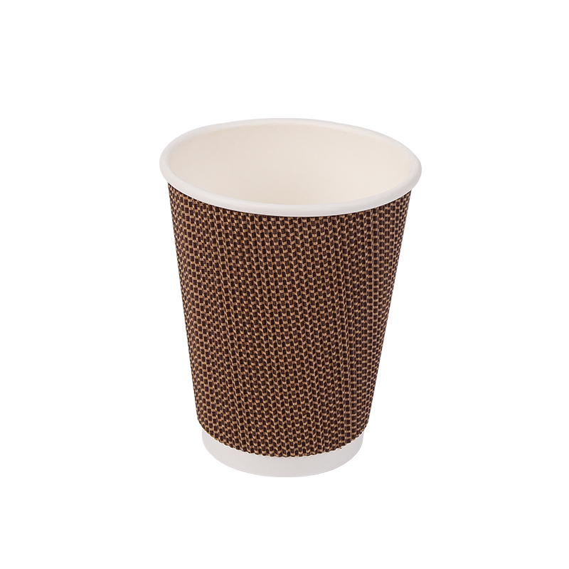 12oz Gelas Kertas Bergelombang Biodegradable Sekali Pakai