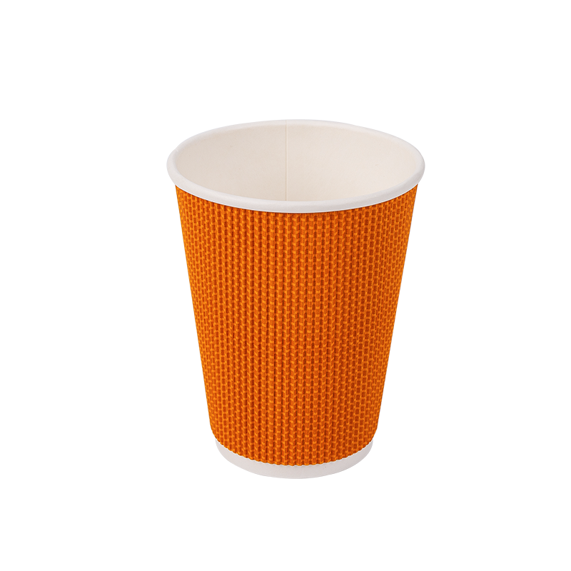 12oz Gelas Kertas Bergelombang Biodegradable Sekali Pakai