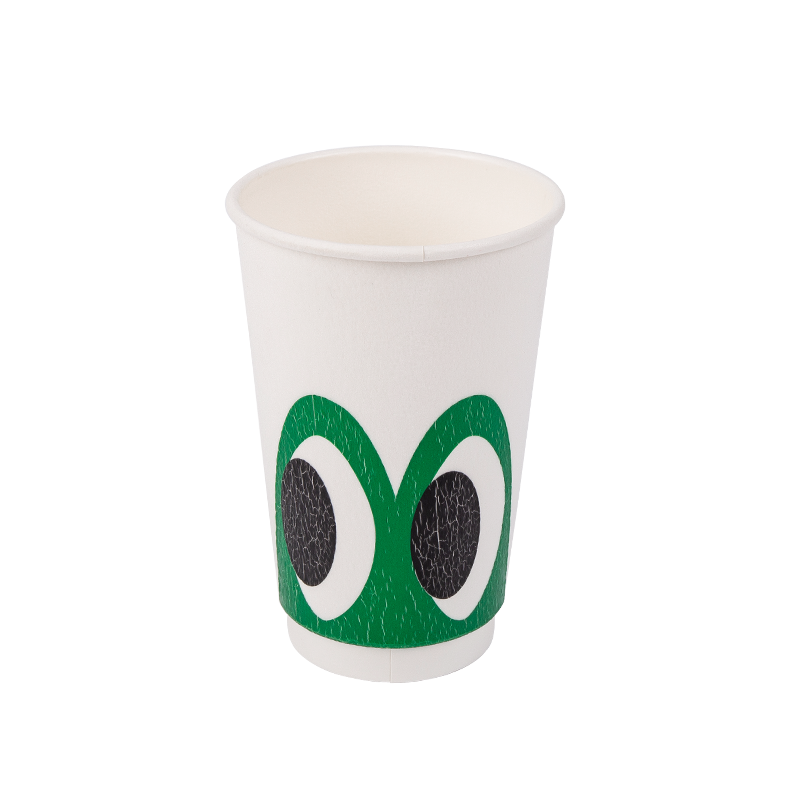16oz Cangkir Kertas Dua Lapis Biodegradable Sekali Pakai