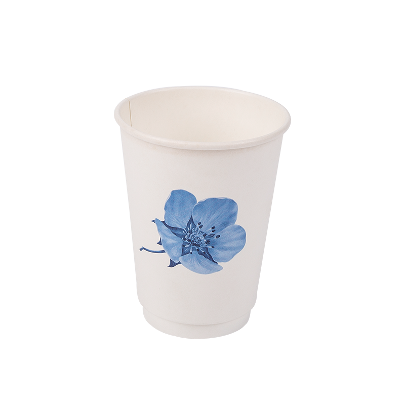 12oz Cangkir Kertas Dua Lapis Biodegradable Sekali Pakai