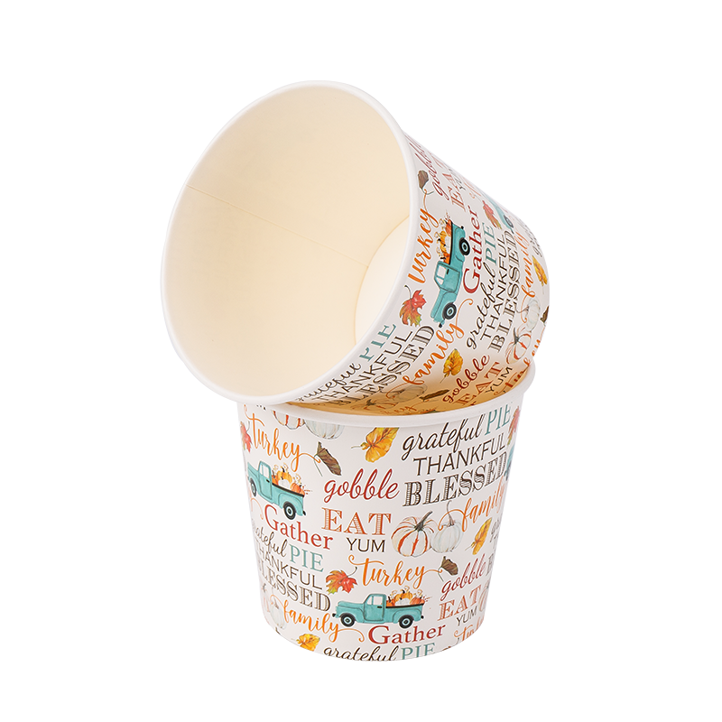 32oz Cangkir Es Krim Kertas Biodegradable Sekali Pakai
